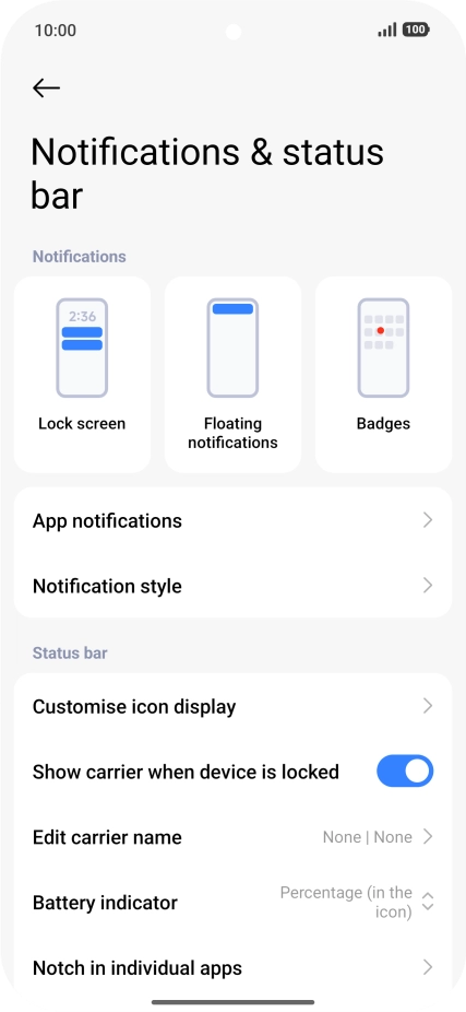 Press App notifications. Press App notifications.