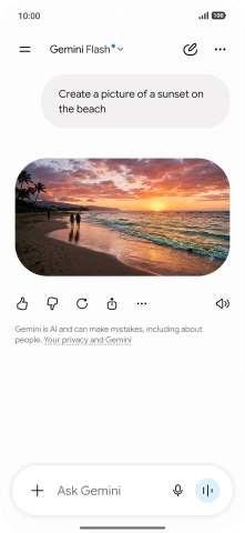 You can also ask Gemini to generate a picture based on your description. You can also ask Gemini to generate a picture based on your description.