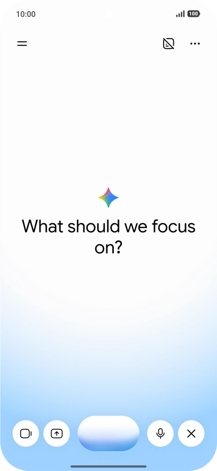 Talk to Gemini about the required topic. Talk to Gemini about the required topic.