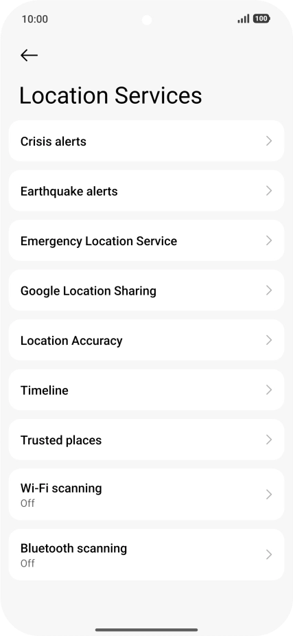 Press Location Accuracy.