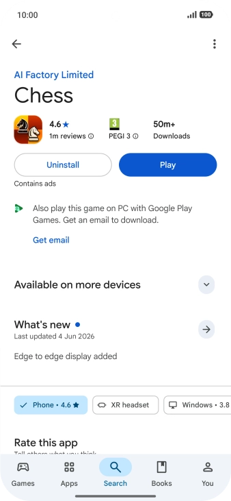 Press Uninstall.