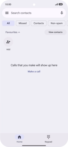 Press the menu icon.
