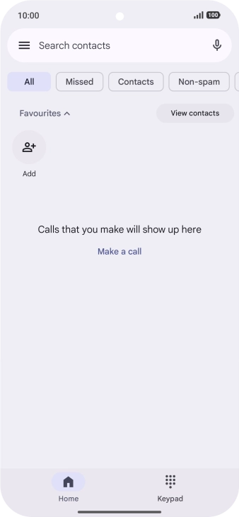 Press the menu icon.
