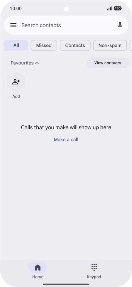 Press the menu icon.