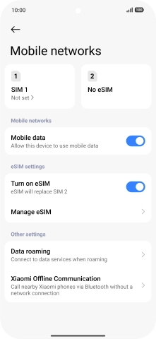 Press Manage eSIM.