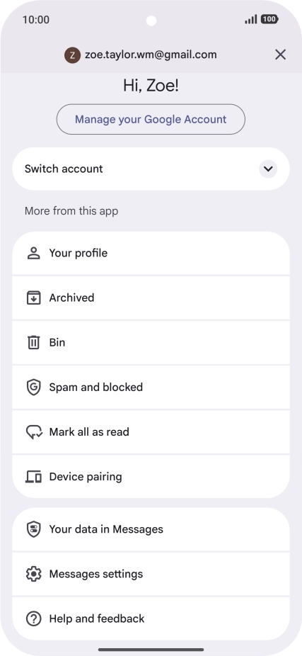 Press Messages settings. Press Messages settings.