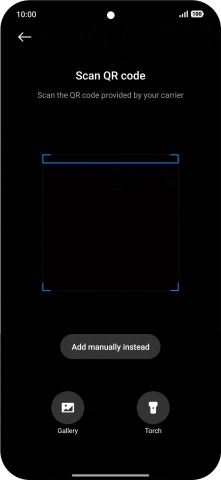 Place the QR code you've received inside the phone camera frame to scan the code.