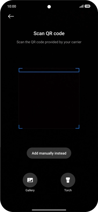Place the QR code you've received inside the phone camera frame to scan the code.