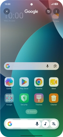 Press the music icon and wait for the search results.