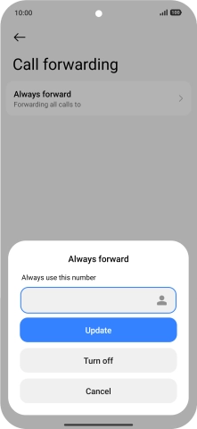 Press Turn off.