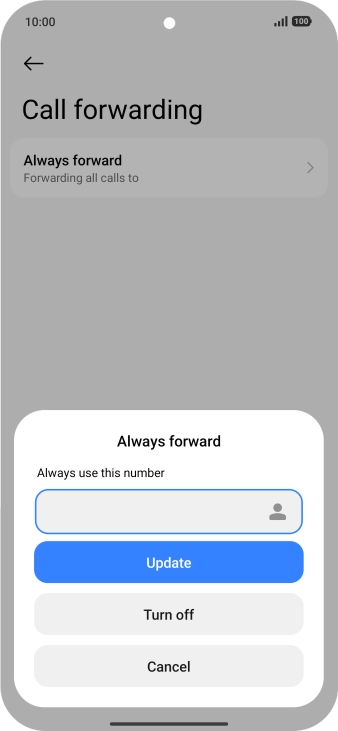 Press Turn off.
