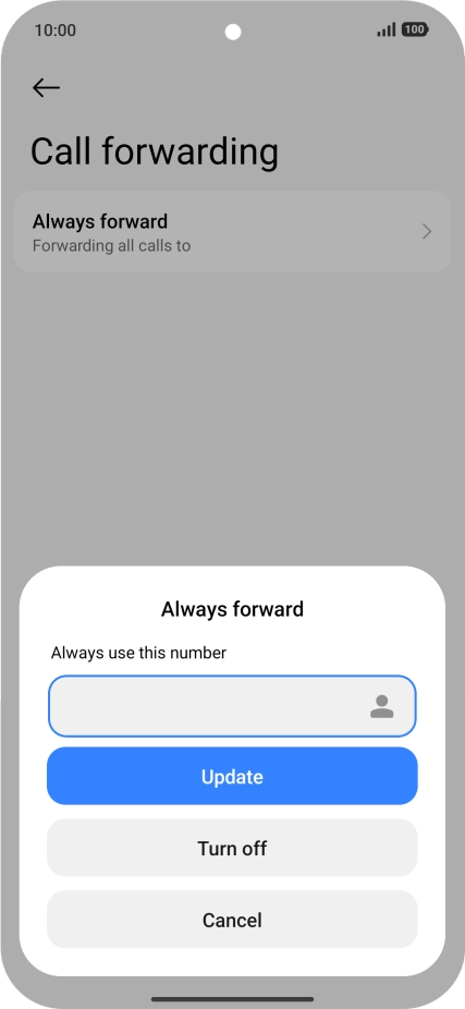 Press Turn off.