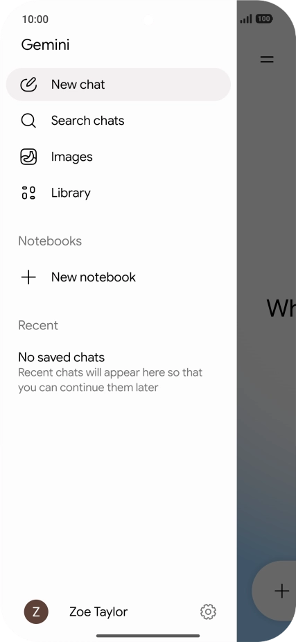 Press the profile icon. Press the profile icon.