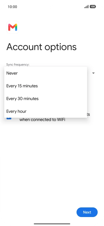 Press the required setting. Press the required setting.