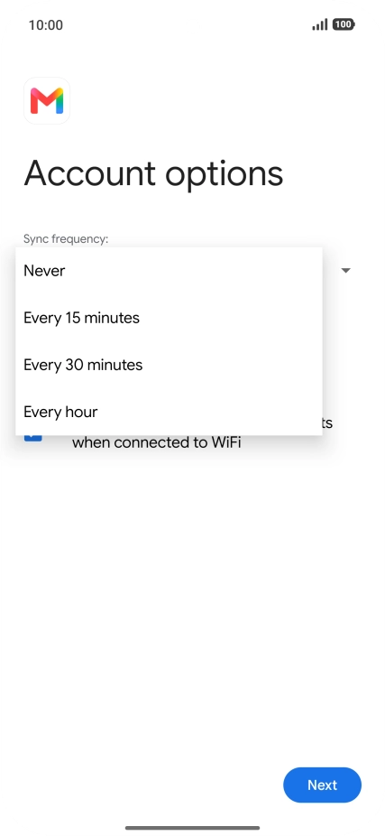 Press the required setting. Press the required setting.