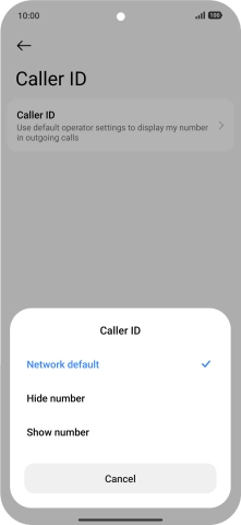 Press Show number to turn on caller identification.