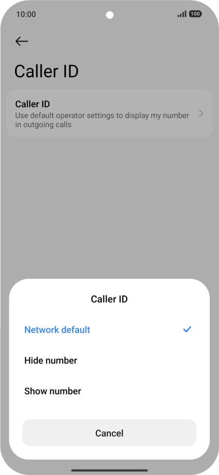 Press Show number to turn on caller identification.