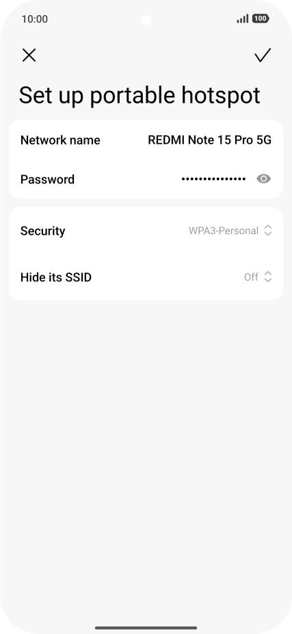 Press Password and key in the required password.