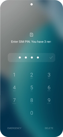 If you're asked to key in your PIN, do so and press the confirm icon.