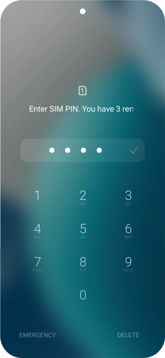 If you're asked to key in your PIN, do so and press the confirm icon.