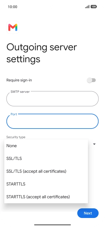 Press SSL/TLS. Press SSL/TLS.