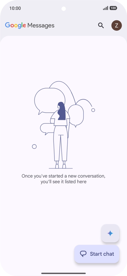 Press the profile icon. Press the profile icon.