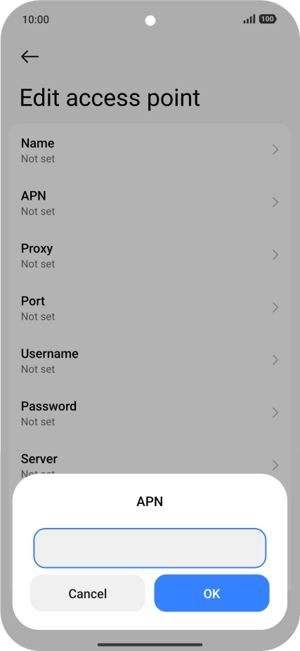 Key in live.vodafone.com and press OK. Key in live.vodafone.com and press OK.
