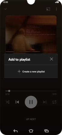Press Create a new playlist. Press Create a new playlist.
