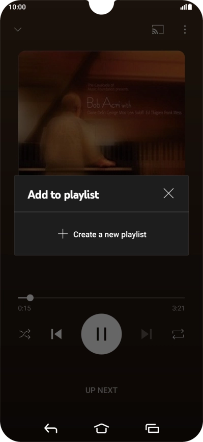 Press Create a new playlist. Press Create a new playlist.