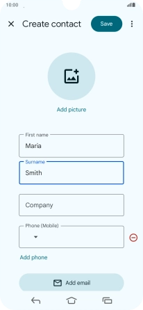 Press the field below 