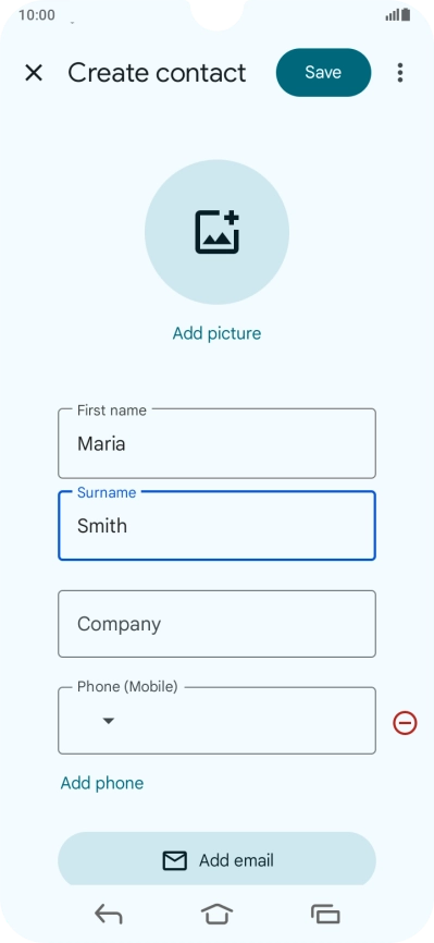 Press the field below 