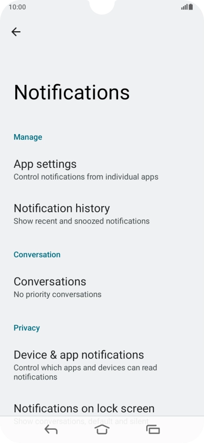 Press App settings. Press App settings.