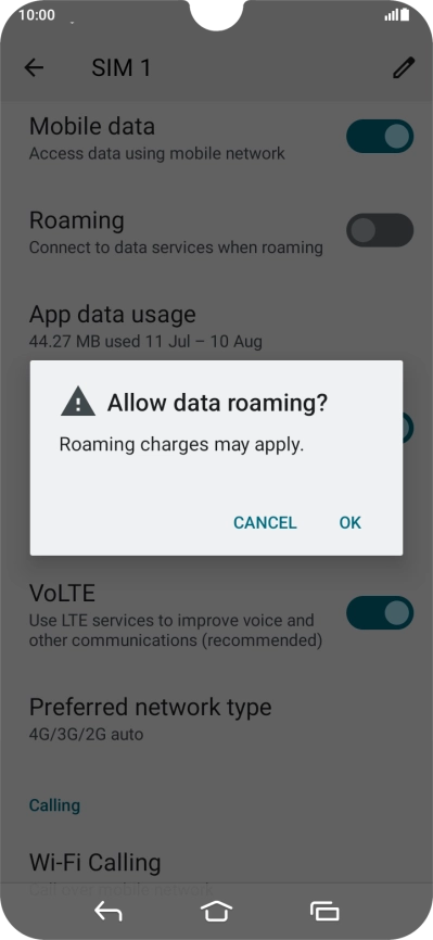 If you turn on the function, press OK.