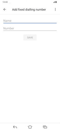 Press Name and key in the required name.