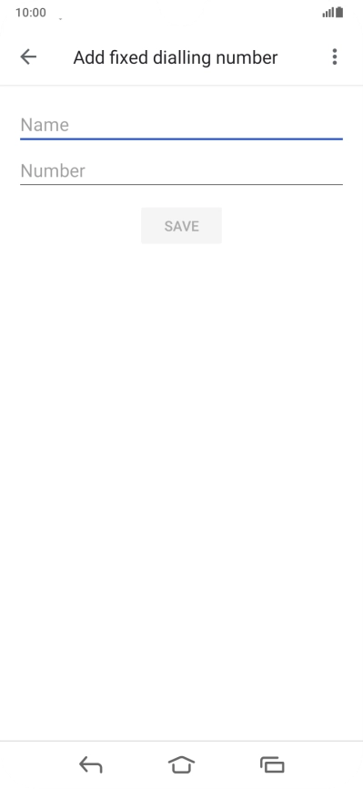 Press Name and key in the required name.