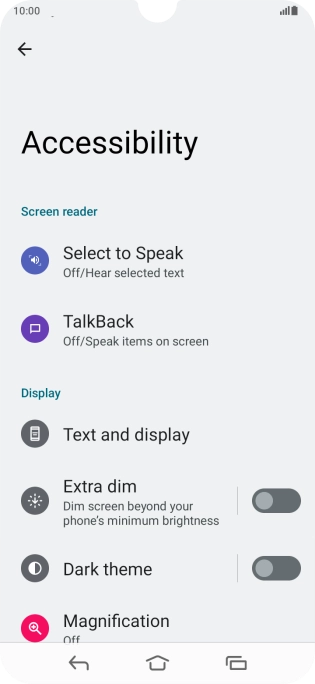 Press TalkBack and follow the instructions on the screen to select the required settings. Press TalkBack and follow the instructions on the screen to select the required settings.