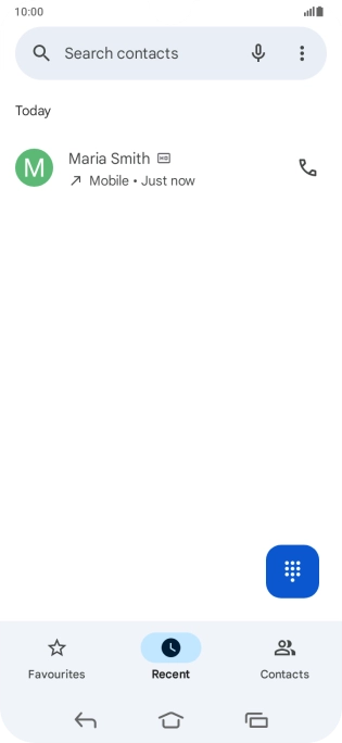 Press and hold the required number.