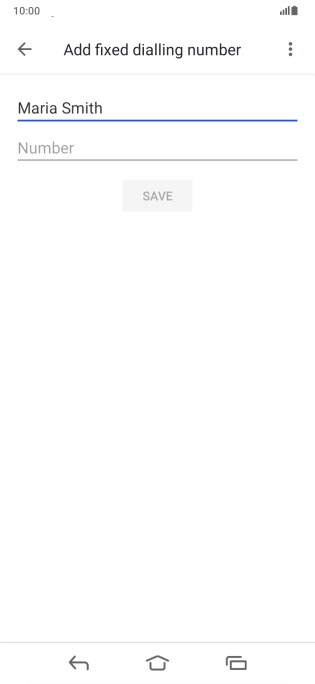 Press Number and key in the required phone number.