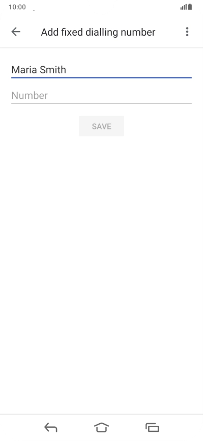 Press Number and key in the required phone number.