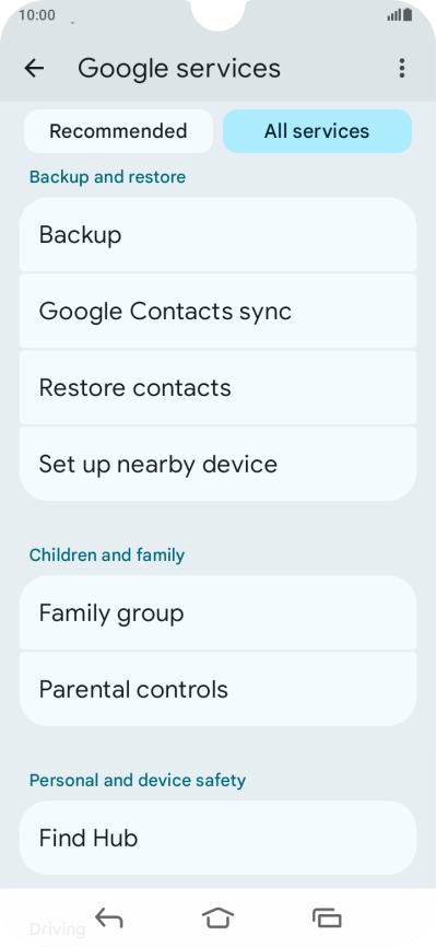 Press Find Hub. Press Find Hub.