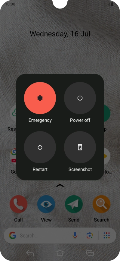 Press Power off. Press Power off.