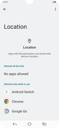 Press the required app.