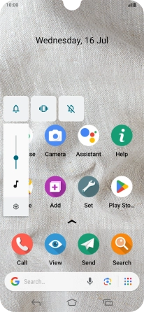 Press the silent mode icon to turn on the function.