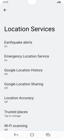 Press Location Accuracy.