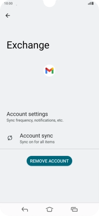 Press REMOVE ACCOUNT.