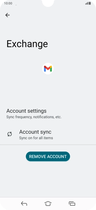 Press REMOVE ACCOUNT.