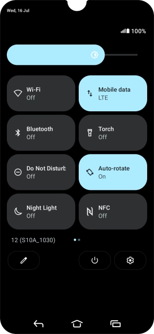 Press the settings icon. Press the settings icon.