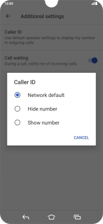 Press Show number to turn on caller identification.