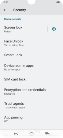 Press Screen lock and key in the current phone lock code.