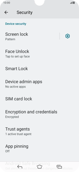 Press Screen lock and key in the current phone lock code.